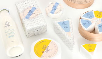 乳制品品牌“Dynasty Daily Farm”Logo与VI设计 打造现代乳业视觉盛宴